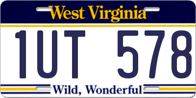 WV license plate 1UT578