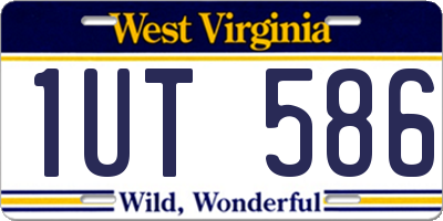 WV license plate 1UT586