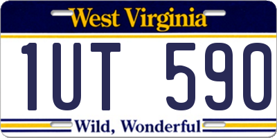 WV license plate 1UT590