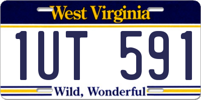 WV license plate 1UT591