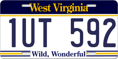 WV license plate 1UT592