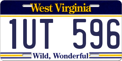 WV license plate 1UT596