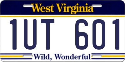 WV license plate 1UT601