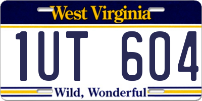 WV license plate 1UT604