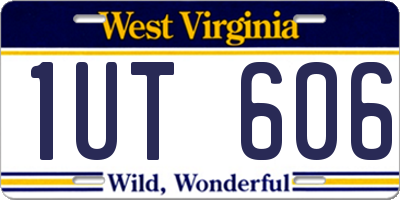 WV license plate 1UT606