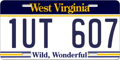 WV license plate 1UT607