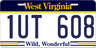 WV license plate 1UT608