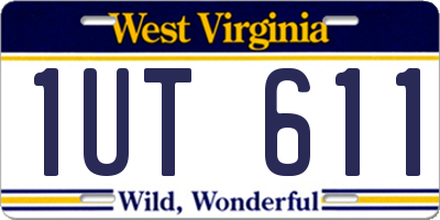 WV license plate 1UT611