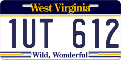 WV license plate 1UT612
