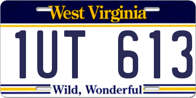WV license plate 1UT613