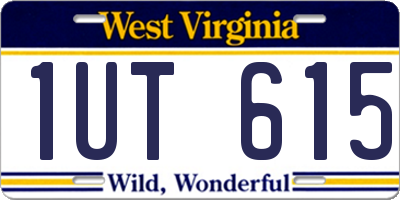 WV license plate 1UT615