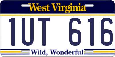 WV license plate 1UT616