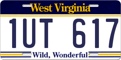 WV license plate 1UT617