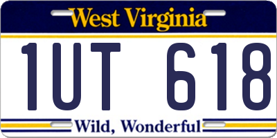 WV license plate 1UT618