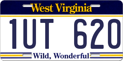 WV license plate 1UT620