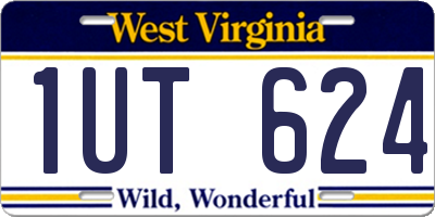 WV license plate 1UT624