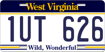 WV license plate 1UT626