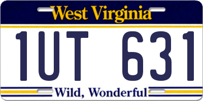 WV license plate 1UT631