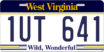 WV license plate 1UT641