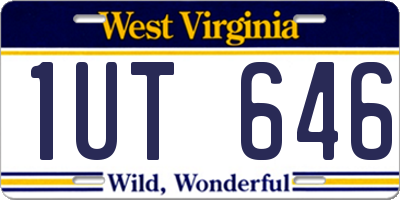 WV license plate 1UT646