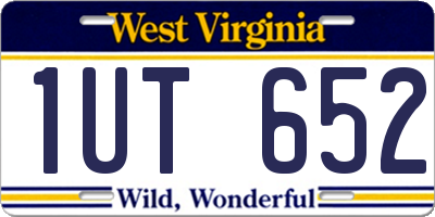 WV license plate 1UT652