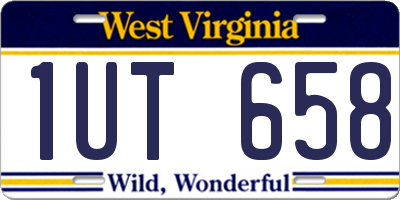 WV license plate 1UT658