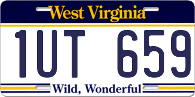 WV license plate 1UT659