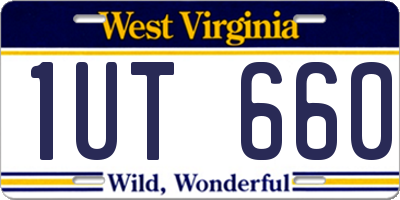 WV license plate 1UT660