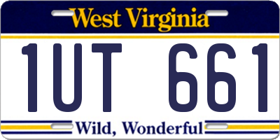 WV license plate 1UT661