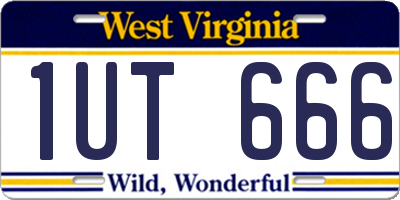 WV license plate 1UT666