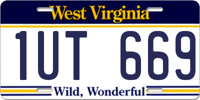WV license plate 1UT669