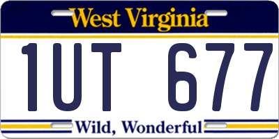 WV license plate 1UT677