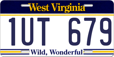WV license plate 1UT679