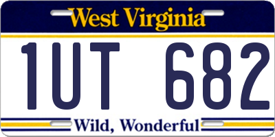 WV license plate 1UT682