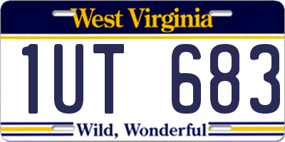 WV license plate 1UT683