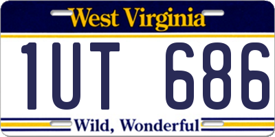 WV license plate 1UT686