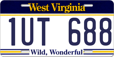 WV license plate 1UT688