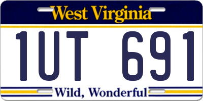 WV license plate 1UT691
