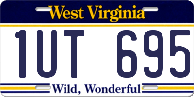 WV license plate 1UT695