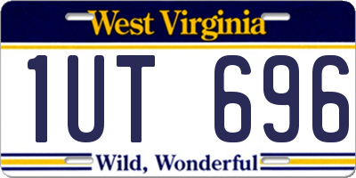 WV license plate 1UT696