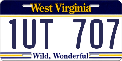 WV license plate 1UT707