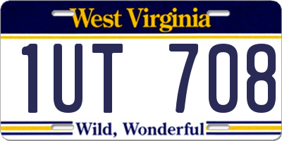 WV license plate 1UT708