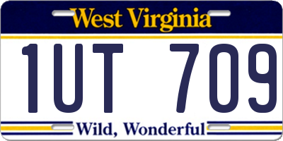 WV license plate 1UT709