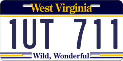 WV license plate 1UT711