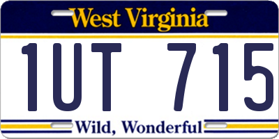 WV license plate 1UT715