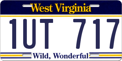 WV license plate 1UT717