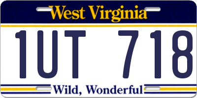 WV license plate 1UT718