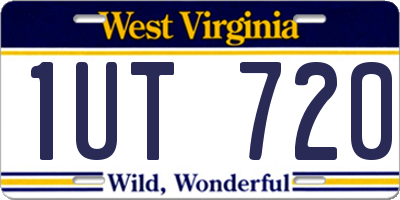 WV license plate 1UT720