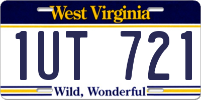WV license plate 1UT721