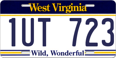 WV license plate 1UT723
